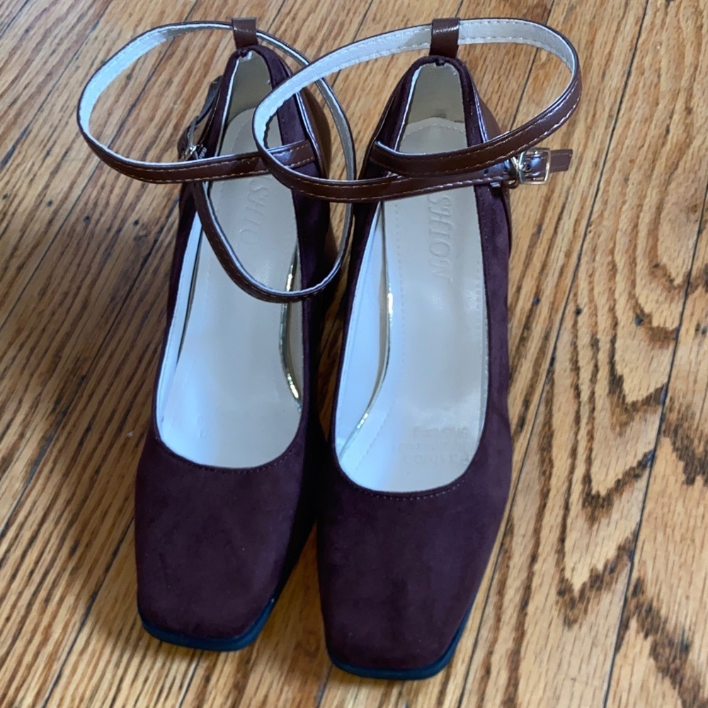 Elegant Brown Ankle Strap Heels